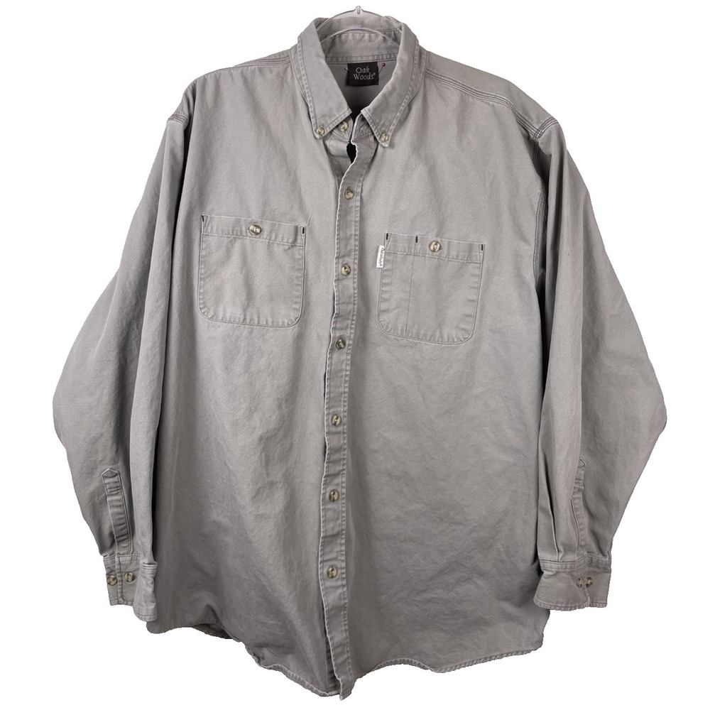 Vintage Oak Woods Heavy Duty Canvas Workwear Shirt Mens Regular XXL Duck Shacket